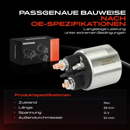 Magnetschalter, Starter 12 V Frankberg 5481FB0058792 Bild Magnetschalter, Starter 12 V Frankberg 5481FB0058792