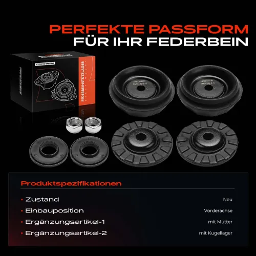 Federbeinstützlager Vorderachse beidseitig Frankberg 5481FB0058960 Bild Federbeinstützlager Vorderachse beidseitig Frankberg 5481FB0058960