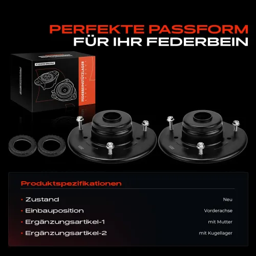 Federbeinstützlager Vorderachse beidseitig Frankberg 5481FB0058964 Bild Federbeinstützlager Vorderachse beidseitig Frankberg 5481FB0058964