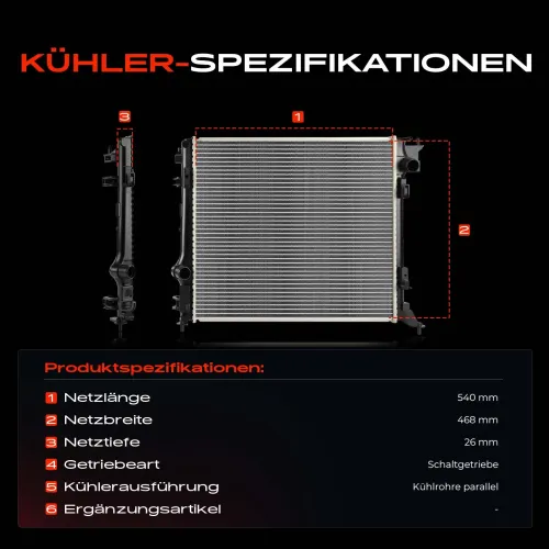 Kühler, Motorkühlung Frankberg 5481FB0059171 Bild Kühler, Motorkühlung Frankberg 5481FB0059171