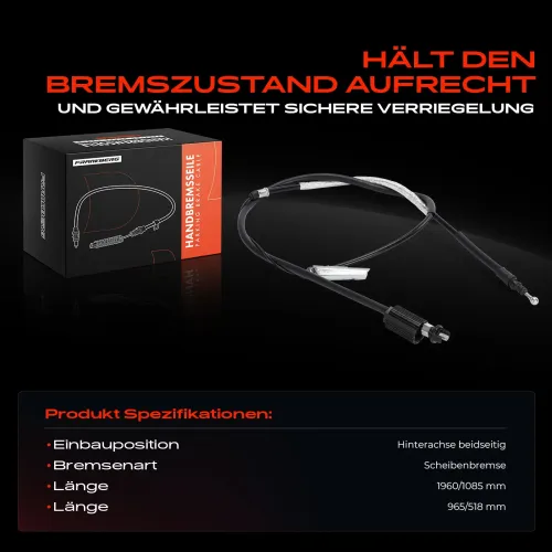 Seilzug, Feststellbremse Hinterachse beidseitig Frankberg 5481FB0059389 Bild Seilzug, Feststellbremse Hinterachse beidseitig Frankberg 5481FB0059389