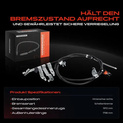 Seilzug, Feststellbremse Hinterachse rechts Frankberg 5481FB0059396 Bild Seilzug, Feststellbremse Hinterachse rechts Frankberg 5481FB0059396