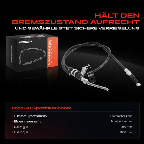 Seilzug, Feststellbremse Hinterachse links Frankberg 5481FB0059400 Bild Seilzug, Feststellbremse Hinterachse links Frankberg 5481FB0059400