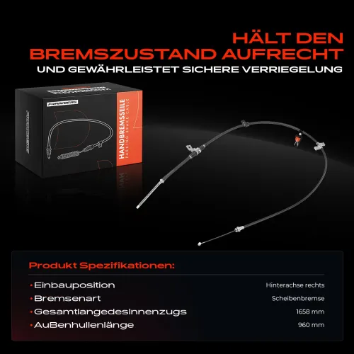 Seilzug, Feststellbremse Hinterachse rechts Frankberg 5481FB0059401 Bild Seilzug, Feststellbremse Hinterachse rechts Frankberg 5481FB0059401