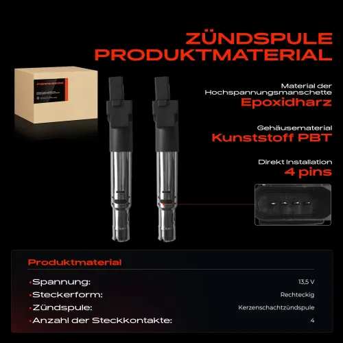 Zündspule 13,5 V Frankberg 5481FB0059668 Bild Zündspule 13,5 V Frankberg 5481FB0059668