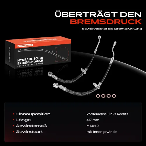 Bremsschlauch Vorderachse beidseitig Frankberg 5481FB0061259 Bild Bremsschlauch Vorderachse beidseitig Frankberg 5481FB0061259