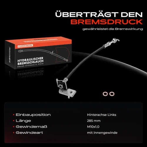 Bremsschlauch Hinterachse links Frankberg 5481FB0061270 Bild Bremsschlauch Hinterachse links Frankberg 5481FB0061270