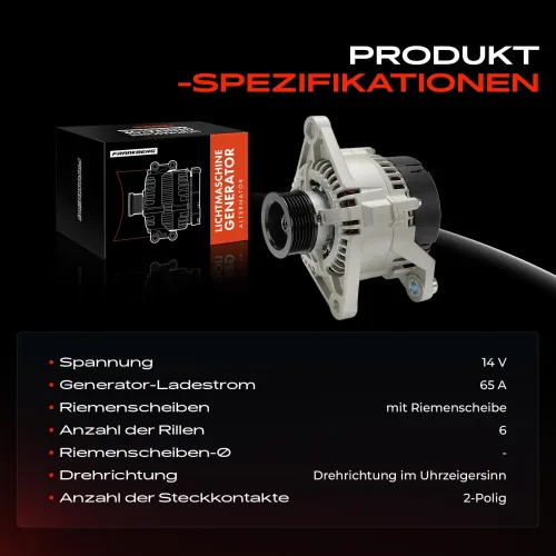 Generator 14 V Frankberg 5481FB0061595 Bild Generator 14 V Frankberg 5481FB0061595