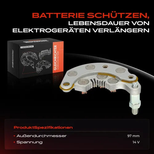 Gleichrichter, Generator 14 V Frankberg 5481FB0061616 Bild Gleichrichter, Generator 14 V Frankberg 5481FB0061616