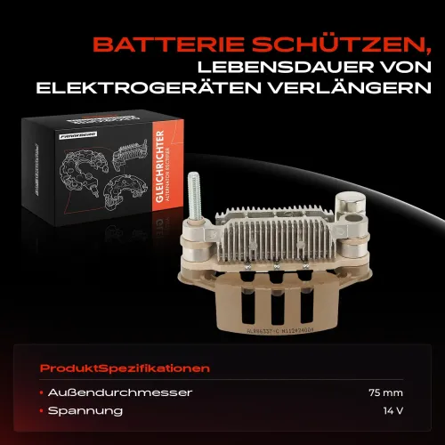 Gleichrichter, Generator 14 V Frankberg 5481FB0061621 Bild Gleichrichter, Generator 14 V Frankberg 5481FB0061621