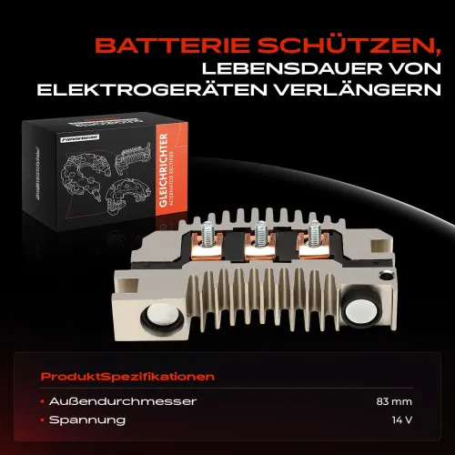Gleichrichter, Generator 14 V Frankberg 5481FB0061633 Bild Gleichrichter, Generator 14 V Frankberg 5481FB0061633