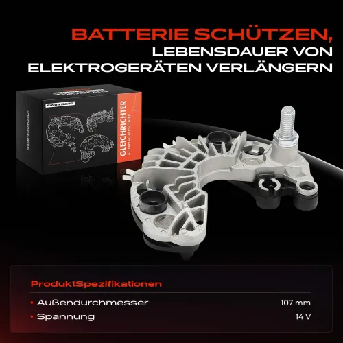Gleichrichter, Generator 14 V Frankberg 5481FB0061636 Bild Gleichrichter, Generator 14 V Frankberg 5481FB0061636