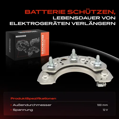 Gleichrichter, Generator 12 V Frankberg 5481FB0061653 Bild Gleichrichter, Generator 12 V Frankberg 5481FB0061653