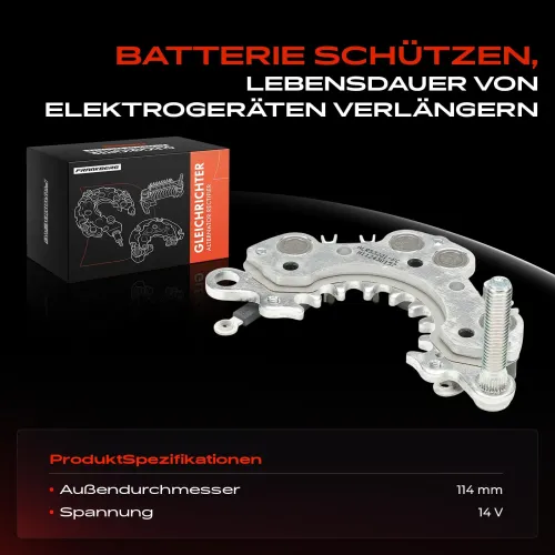Gleichrichter, Generator 14 V Frankberg 5481FB0061654 Bild Gleichrichter, Generator 14 V Frankberg 5481FB0061654