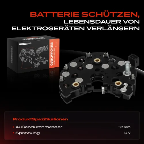 Gleichrichter, Generator 14 V Frankberg 5481FB0061719 Bild Gleichrichter, Generator 14 V Frankberg 5481FB0061719
