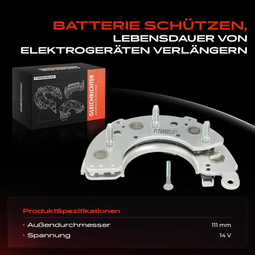 Gleichrichter, Generator 14 V Frankberg 5481FB0061740 Bild Gleichrichter, Generator 14 V Frankberg 5481FB0061740