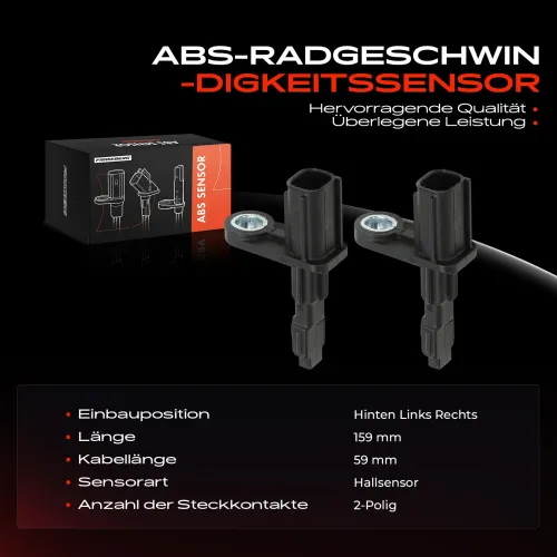 Sensor, Raddrehzahl hinten Frankberg 5481FB0061809 Bild Sensor, Raddrehzahl hinten Frankberg 5481FB0061809