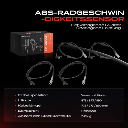 Sensor, Raddrehzahl vorne und hinten Frankberg 5481FB0061841 Bild Sensor, Raddrehzahl vorne und hinten Frankberg 5481FB0061841