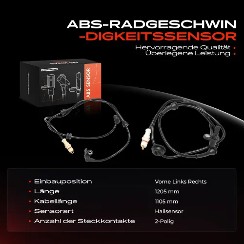 Sensor, Raddrehzahl vorne Frankberg 5481FB0061844 Bild Sensor, Raddrehzahl vorne Frankberg 5481FB0061844