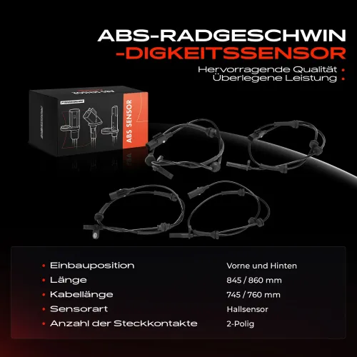 Sensor, Raddrehzahl vorne und hinten Frankberg 5481FB0061848 Bild Sensor, Raddrehzahl vorne und hinten Frankberg 5481FB0061848