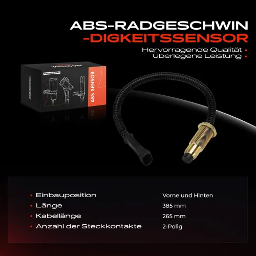 Sensor, Raddrehzahl vorne und hinten Frankberg 5481FB0061852 Bild Sensor, Raddrehzahl vorne und hinten Frankberg 5481FB0061852