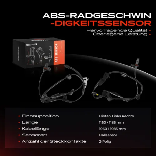 Sensor, Raddrehzahl hinten Frankberg 5481FB0061858 Bild Sensor, Raddrehzahl hinten Frankberg 5481FB0061858