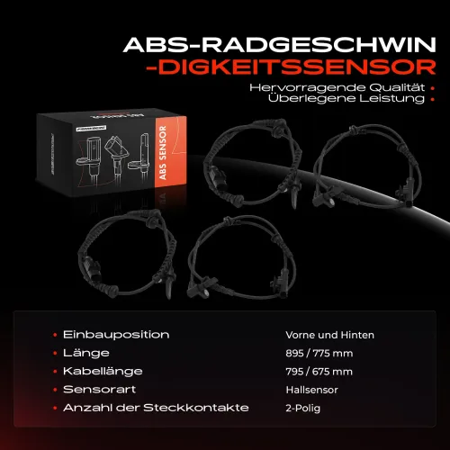 Sensor, Raddrehzahl vorne und hinten Frankberg 5481FB0061861 Bild Sensor, Raddrehzahl vorne und hinten Frankberg 5481FB0061861