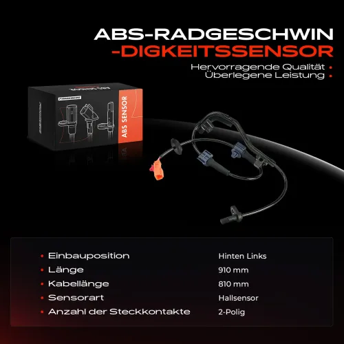 Sensor, Raddrehzahl hinten links Frankberg 5481FB0061864 Bild Sensor, Raddrehzahl hinten links Frankberg 5481FB0061864