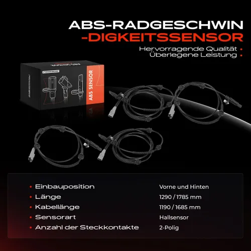 Sensor, Raddrehzahl vorne und hinten Frankberg 5481FB0061880 Bild Sensor, Raddrehzahl vorne und hinten Frankberg 5481FB0061880