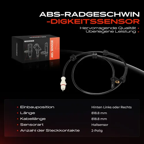 Sensor, Raddrehzahl hinten Frankberg 5481FB0061885 Bild Sensor, Raddrehzahl hinten Frankberg 5481FB0061885