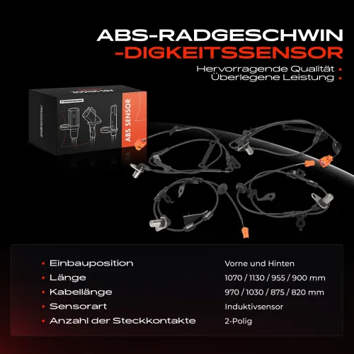 Sensor, Raddrehzahl vorne und hinten Frankberg 5481FB0061896 Bild Sensor, Raddrehzahl vorne und hinten Frankberg 5481FB0061896