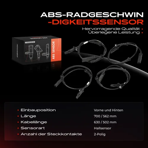 Sensor, Raddrehzahl vorne und hinten Frankberg 5481FB0061897 Bild Sensor, Raddrehzahl vorne und hinten Frankberg 5481FB0061897