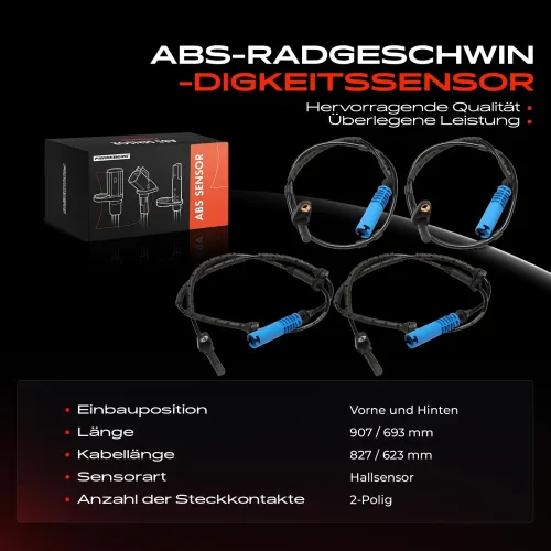 Sensor, Raddrehzahl vorne und hinten Frankberg 5481FB0061908 Bild Sensor, Raddrehzahl vorne und hinten Frankberg 5481FB0061908