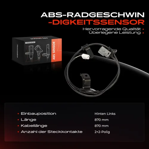 Sensor, Raddrehzahl hinten links Frankberg 5481FB0061950 Bild Sensor, Raddrehzahl hinten links Frankberg 5481FB0061950