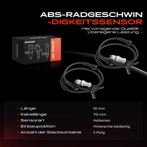 Sensor, Raddrehzahl Hinterachse beidseitig Frankberg 5481FB0061995 Bild Sensor, Raddrehzahl Hinterachse beidseitig Frankberg 5481FB0061995