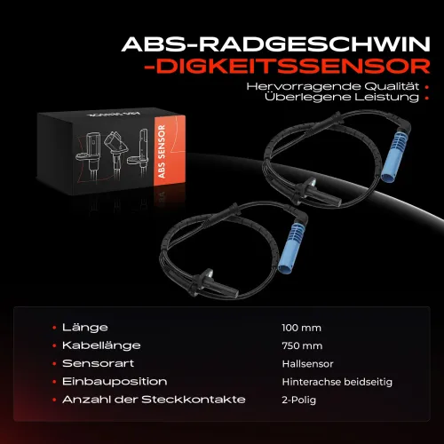 Sensor, Raddrehzahl Hinterachse beidseitig Frankberg 5481FB0062021 Bild Sensor, Raddrehzahl Hinterachse beidseitig Frankberg 5481FB0062021