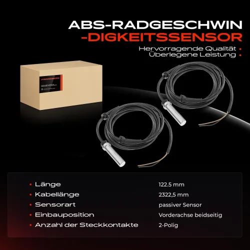 Sensor, Raddrehzahl Vorderachse beidseitig Frankberg 5481FB0062030 Bild Sensor, Raddrehzahl Vorderachse beidseitig Frankberg 5481FB0062030