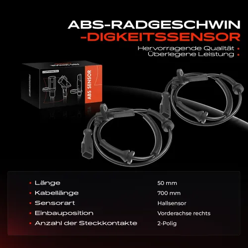 Sensor, Raddrehzahl Vorderachse rechts Frankberg 5481FB0062035 Bild Sensor, Raddrehzahl Vorderachse rechts Frankberg 5481FB0062035