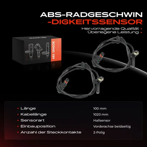 Sensor, Raddrehzahl Vorderachse beidseitig Frankberg 5481FB0062060 Bild Sensor, Raddrehzahl Vorderachse beidseitig Frankberg 5481FB0062060