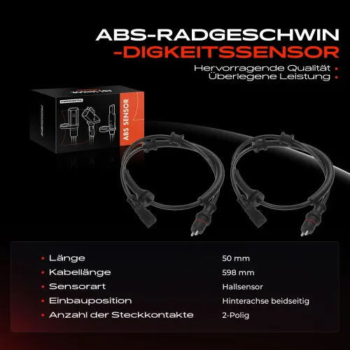 Sensor, Raddrehzahl Hinterachse beidseitig Frankberg 5481FB0062079 Bild Sensor, Raddrehzahl Hinterachse beidseitig Frankberg 5481FB0062079