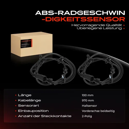 Sensor, Raddrehzahl Vorderachse beidseitig Frankberg 5481FB0062096 Bild Sensor, Raddrehzahl Vorderachse beidseitig Frankberg 5481FB0062096