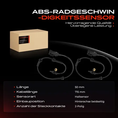 Sensor, Raddrehzahl Hinterachse beidseitig Frankberg 5481FB0062146 Bild Sensor, Raddrehzahl Hinterachse beidseitig Frankberg 5481FB0062146