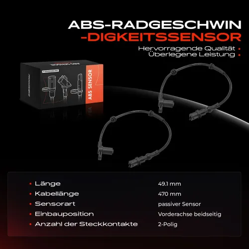 Sensor, Raddrehzahl Vorderachse beidseitig Frankberg 5481FB0062202 Bild Sensor, Raddrehzahl Vorderachse beidseitig Frankberg 5481FB0062202