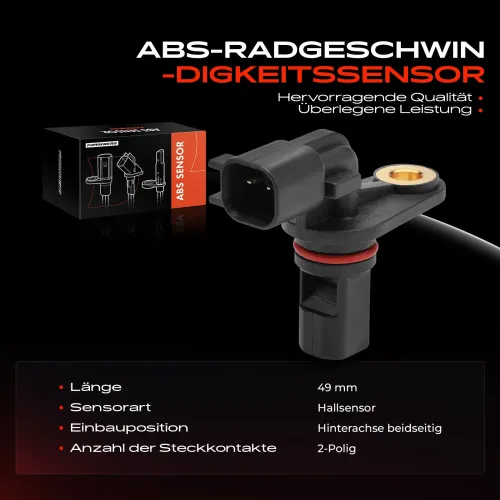 Sensor, Raddrehzahl Hinterachse beidseitig Frankberg 5481FB0062205 Bild Sensor, Raddrehzahl Hinterachse beidseitig Frankberg 5481FB0062205