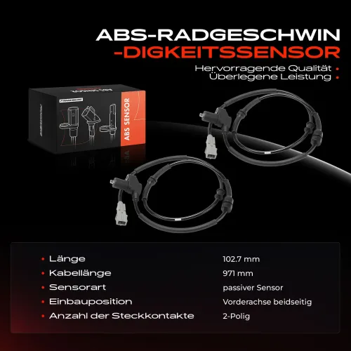 Sensor, Raddrehzahl Vorderachse beidseitig Frankberg 5481FB0062253 Bild Sensor, Raddrehzahl Vorderachse beidseitig Frankberg 5481FB0062253