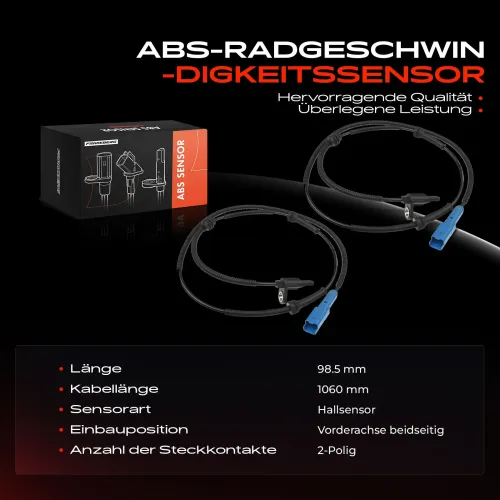 Sensor, Raddrehzahl Vorderachse beidseitig Frankberg 5481FB0062262 Bild Sensor, Raddrehzahl Vorderachse beidseitig Frankberg 5481FB0062262