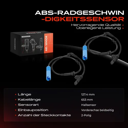 Sensor, Raddrehzahl Vorderachse beidseitig Frankberg 5481FB0062298 Bild Sensor, Raddrehzahl Vorderachse beidseitig Frankberg 5481FB0062298
