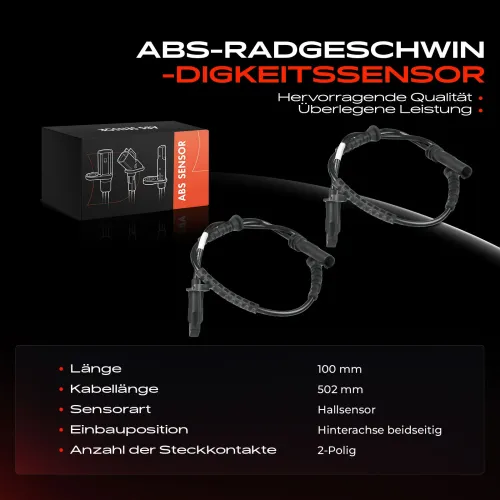 Sensor, Raddrehzahl Hinterachse beidseitig Frankberg 5481FB0062301 Bild Sensor, Raddrehzahl Hinterachse beidseitig Frankberg 5481FB0062301