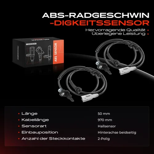 Sensor, Raddrehzahl Hinterachse beidseitig Frankberg 5481FB0062312 Bild Sensor, Raddrehzahl Hinterachse beidseitig Frankberg 5481FB0062312