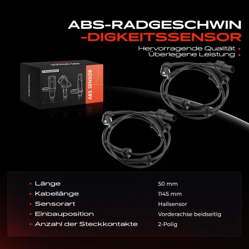 Sensor, Raddrehzahl Vorderachse beidseitig Frankberg 5481FB0062313 Bild Sensor, Raddrehzahl Vorderachse beidseitig Frankberg 5481FB0062313